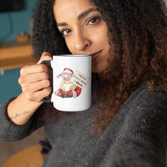 I Know You've Been A Bi!ch, Funny Christmas Mug, Stocking Stuffer, Secret Santa - Picture 3 of 6